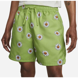 NWOT Men's Nike Green Daisy Print Athletic Shorts S